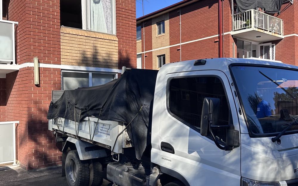 Our truck loaded during a property clean out at a Sydney unit block